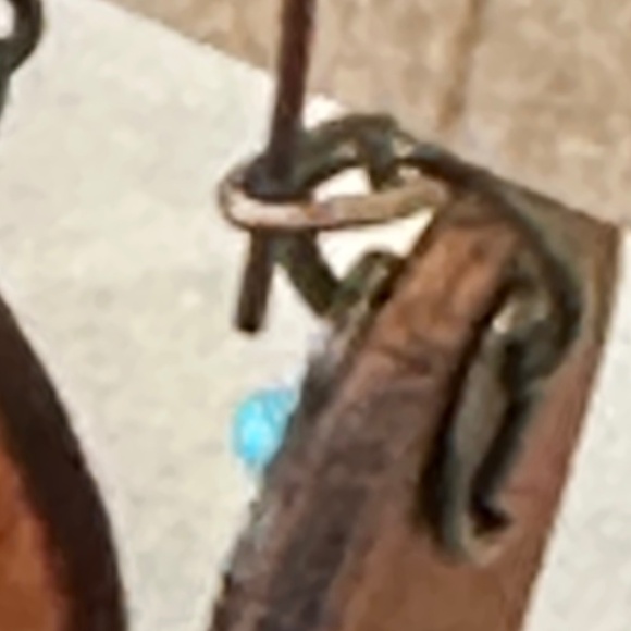 2/$15 Copper wood leaf & bead earrings Kidney wire hooks - Picture 7 of 16